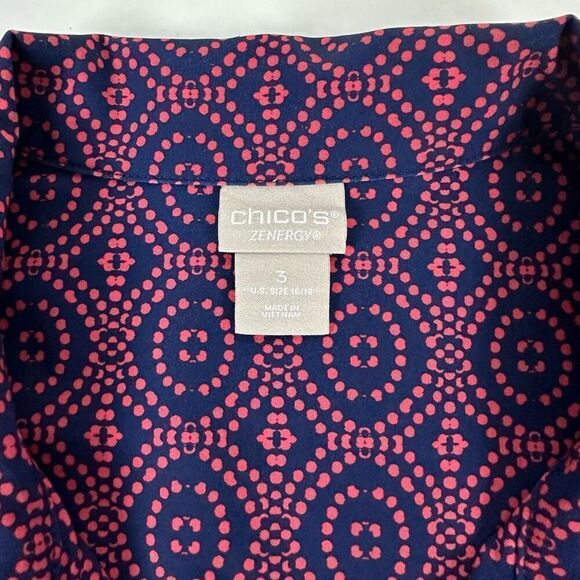 Chico's Zenergy UPF Neema Medallion-Print Jacket size 16/18 - Picture 6 of 11